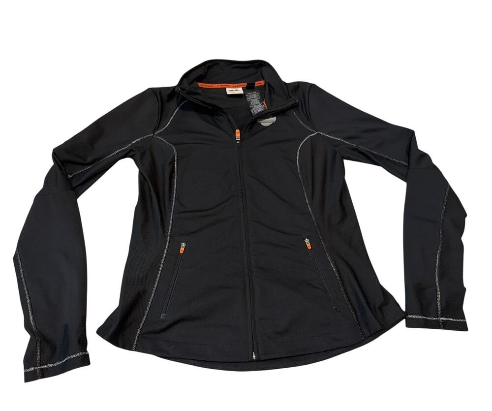 Harley Davidson Bar Shield Vented Performance Track Jacket Black Medium
